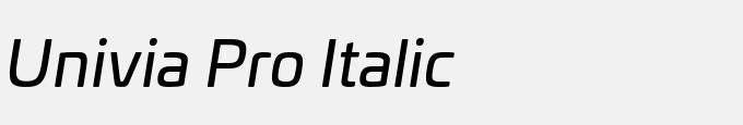 Univia Pro Italic